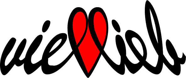 Logo für viellieb, mit Herzchen anstelle der 2wei ls